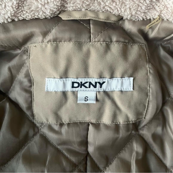 DKNY Beige Light Brown Parka Winter Coat - Picture 14 of 16